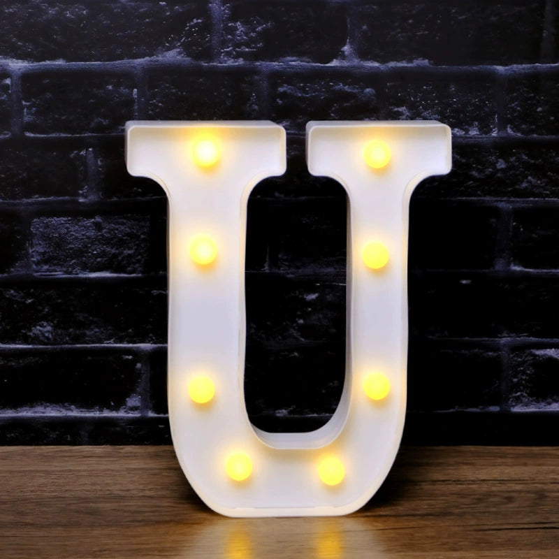 LED Marquee Letter Lights - Customizable Alphabet & Number Lights for Anniversary, Party Decor & Ambience (8.66" Height)