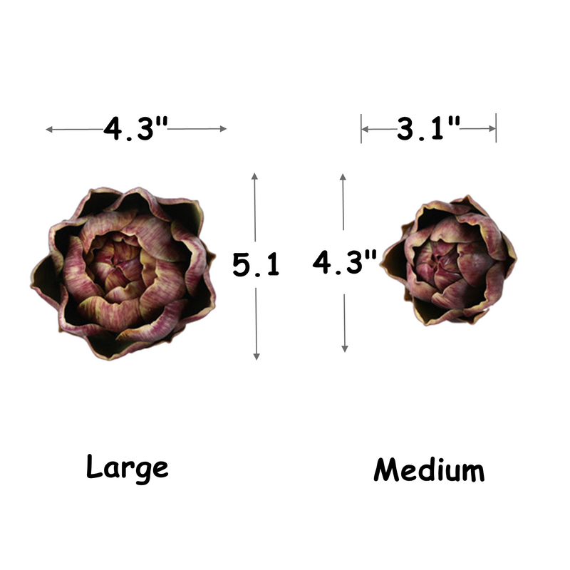 3 Colors Artificial Artichokes Bulk Set Large Real Touch Vegetables Centerpiece