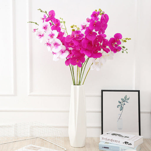 39 Inch Phalaenopsis Orchid Artificial Flowers Bulk 10 Stems Long Stem Silk for Tall Vases