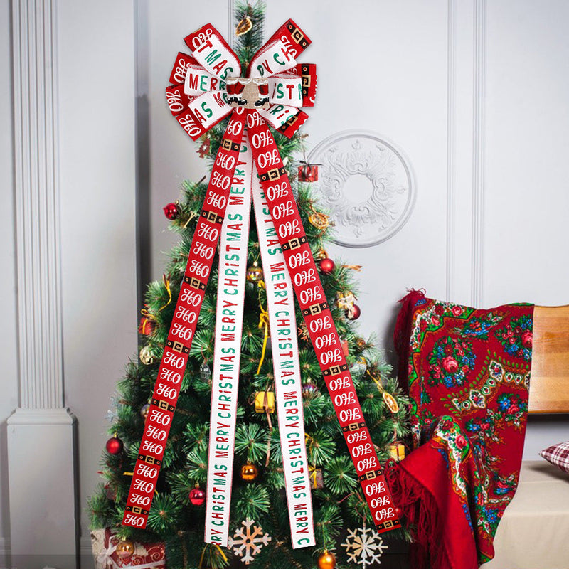 Extra Large Christmas Bow Tree Topper Ornament Bulk Quantity Holiday Decoration