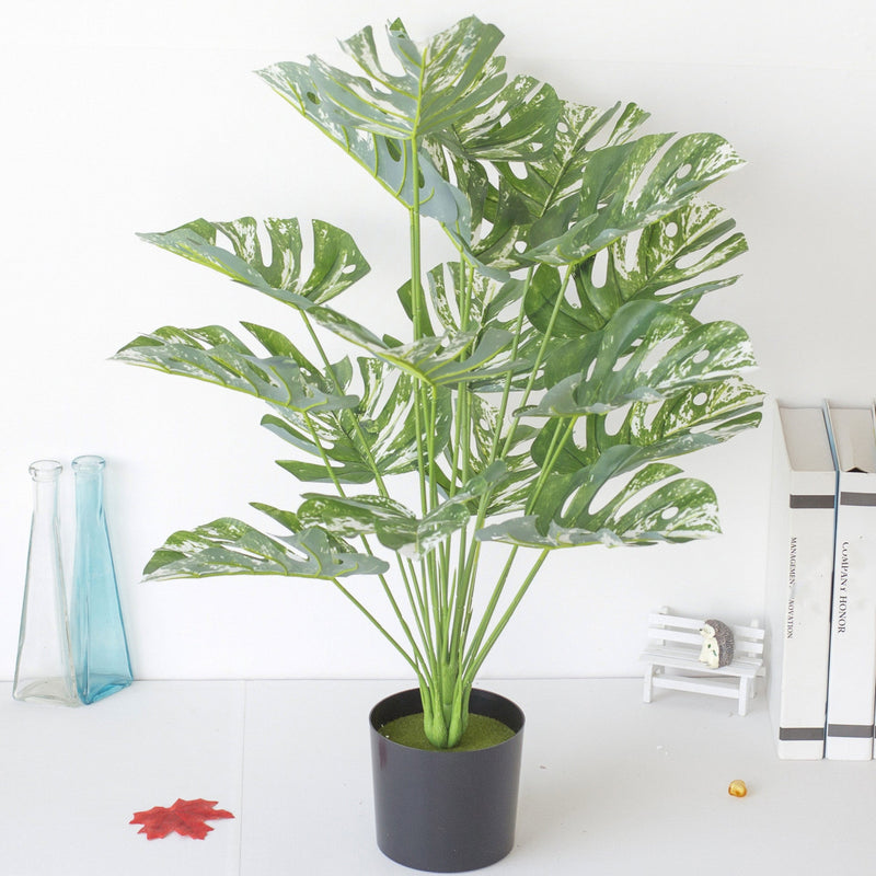 29 Inch Artificial Monstera Plant in Pot, Large Fake Potted Indoor Outdoor Decor, Bulk Quantity