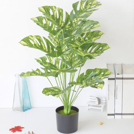 29 Inch Artificial Monstera Plant in Pot, Large Fake Potted Indoor Outdoor Decor, Bulk Quantity