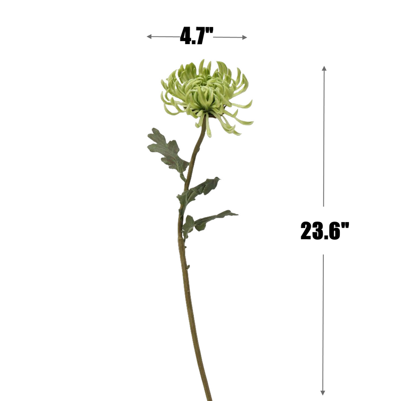 23.6 Inch Artificial Chrysanthemum Stems, Large Heads, Real Touch, Fall Winter Flowers, Bulk Pack