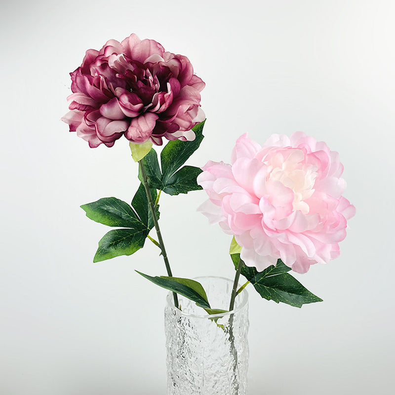 23.6 Inch Large Peony Artificial Silk Flowers Long Stems Bulk Quantity