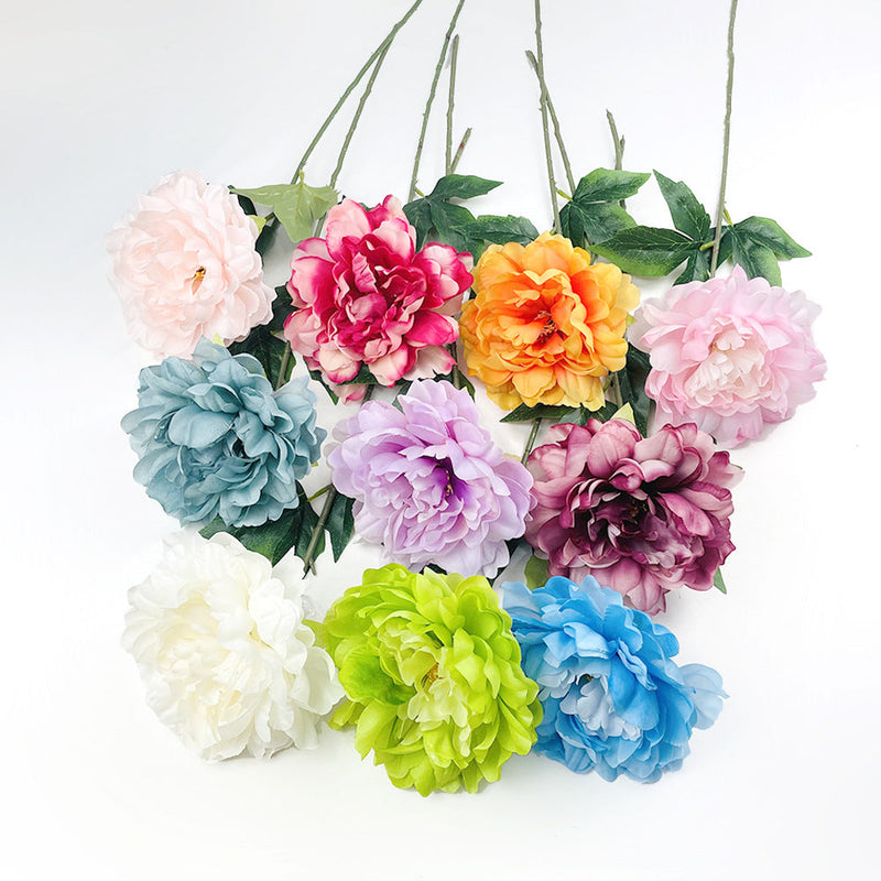 23.6 Inch Large Peony Artificial Silk Flowers Long Stems Bulk Quantity