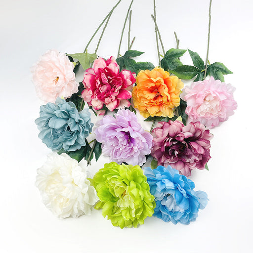 23.6 Inch Large Peony Artificial Silk Flowers Long Stems Bulk Quantity