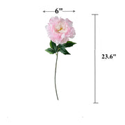 23.6 Inch Large Peony Artificial Silk Flowers Long Stems Bulk Quantity