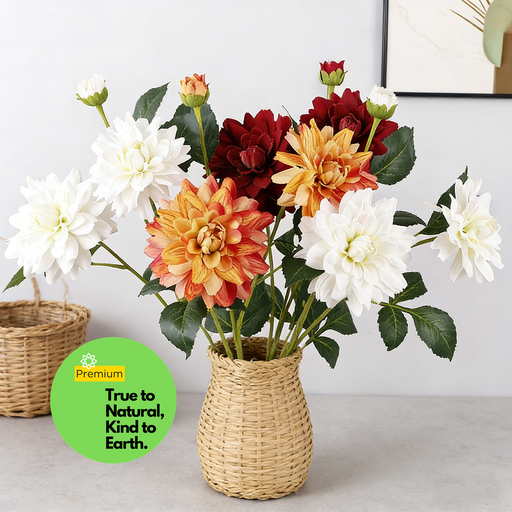 29 Inch Large Real Touch Dahlia Artificial Silk Flower for Wedding Home Decor
