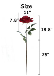 43 Inch Artificial Silk Rose Long Stems 10 Pcs Bulk Floral Arrangement