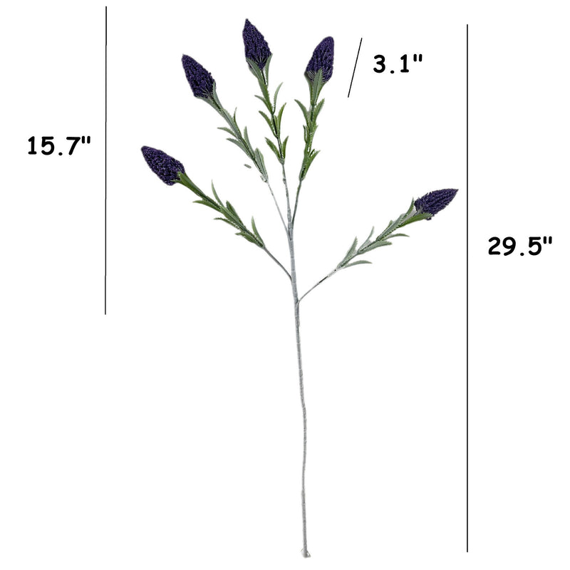 5 Pcs Extra Large Artificial Salvia Stems Spray for Wedding Party Bulk Floral Arrangement