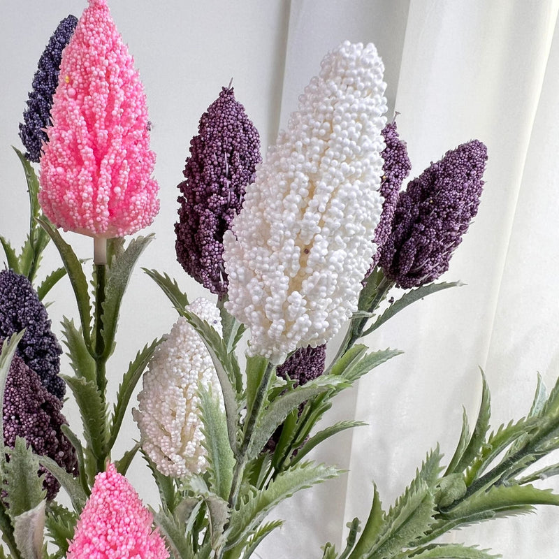 5 Pcs Extra Large Artificial Salvia Stems Spray for Wedding Party Bulk Floral Arrangement