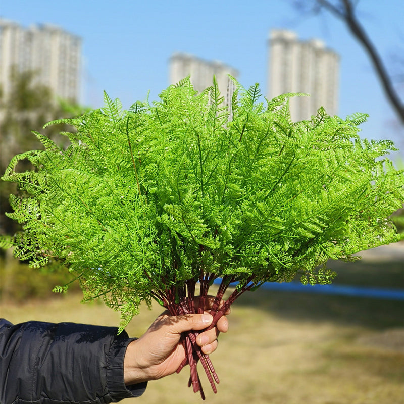 8 Pcs 18 Inch Artificial Bracken Fern Plants UV Resistant Large Outdoor Garden Landscaping