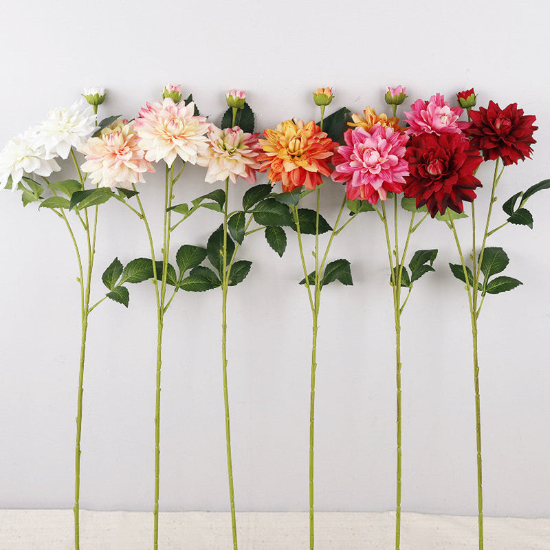 29 Inch Large Real Touch Dahlia Artificial Silk Flower for Wedding Home Decor