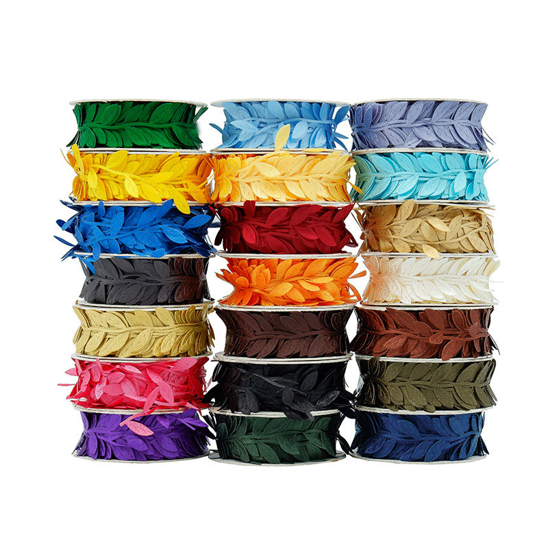 13 Colors Artificial Leaf-Shaped Ribbon Vines String Trim, Bulk Greenery for Wedding, Baby Shower, Home Decor, Wreaths & DIY Crafts
