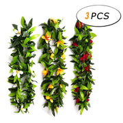 3 Pcs Artificial Island Leis for Men Hawaiian Luau Party Supplies Favors Bulk