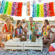 36 Pcs Silk Flower Leis Bulk Pack for Luau Party Summer Beach Pool Supplies