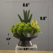 Artificial Greenery Floral Arrangement with Vase, Bulk Set for Guest Rooms, Suites & Bathrooms