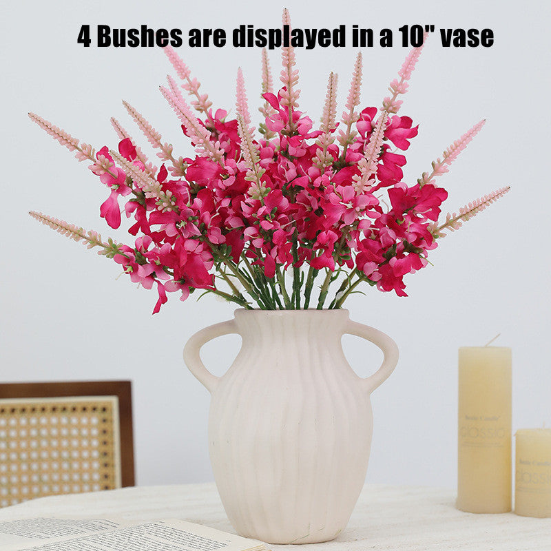 16.5 Inch Artificial Silk Lavender Bush Stems, 10 Pcs, Lifelike Purple Flowers for Wedding and Home Decor