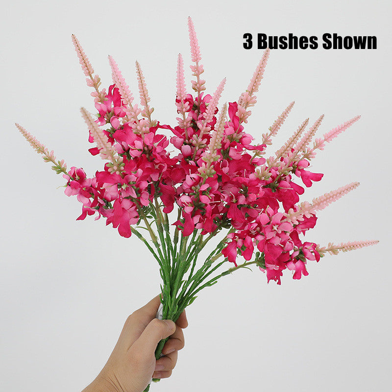 16.5 Inch Artificial Silk Lavender Bush Stems, 10 Pcs, Lifelike Purple Flowers for Wedding and Home Decor