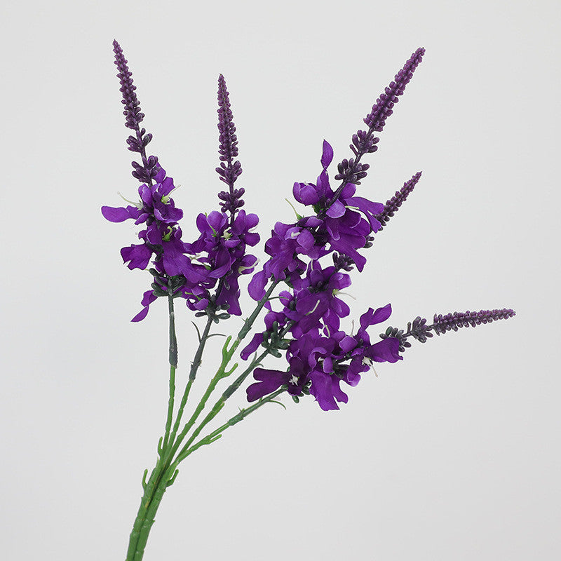 16.5 Inch Artificial Silk Lavender Bush Stems, 10 Pcs, Lifelike Purple Flowers for Wedding and Home Decor
