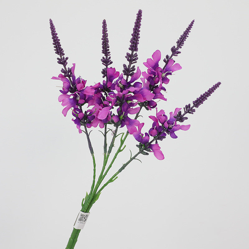 16.5 Inch Artificial Silk Lavender Bush Stems, 10 Pcs, Lifelike Purple Flowers for Wedding and Home Decor