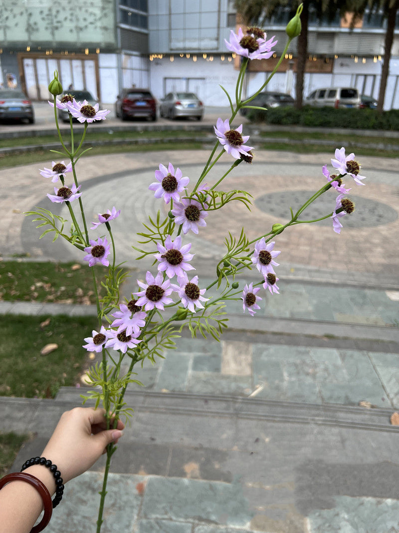 10 Pcs 34 Inch Artificial Silk September Birth Flower Aster Spray Branches Bouquet Long Stems