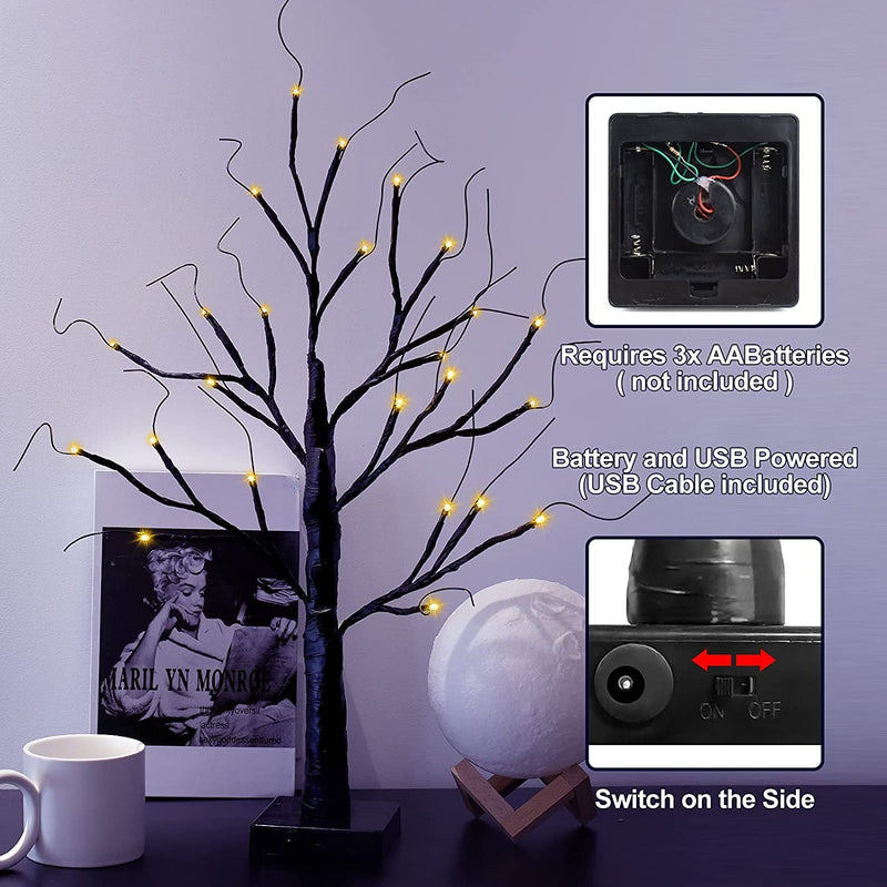 Lighted Artificial Fairy Tree Lamp USB Battery Powered Bulk Wholesale