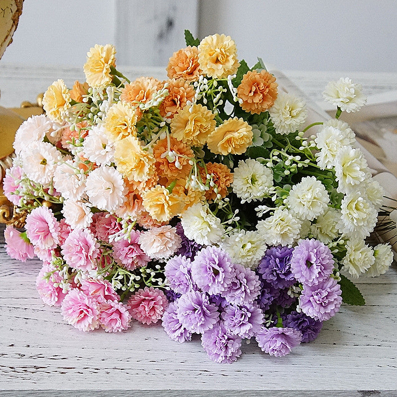11 Inch Lilac Silk Flower Bush Bouquet, 1 Pc, Autumn Fall Artificial Floral Arrangement