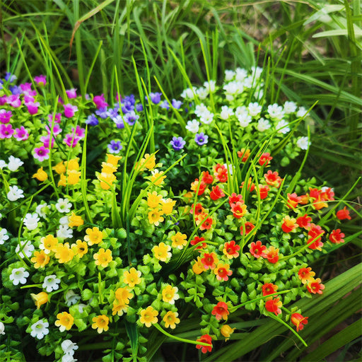 8 Bundles Lily of the Valley Artificial Flowers for Outdoors UV Resistant Bush Plants Bulk