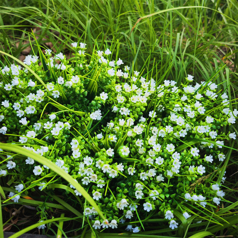 8 Bundles Lily of the Valley Artificial Flowers for Outdoors UV Resistant Bush Plants Bulk