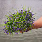 8 Bundles Lily of the Valley Artificial Flowers for Outdoors UV Resistant Bush Plants Bulk