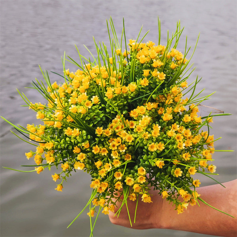 8 Bundles Lily of the Valley Artificial Flowers for Outdoors UV Resistant Bush Plants Bulk
