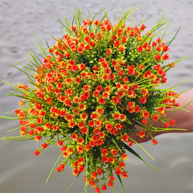 8 Bundles Lily of the Valley Artificial Flowers for Outdoors UV Resistant Bush Plants Bulk