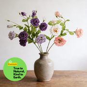 19.6 Inch Real Touch Lisianthus Artificial Silk Flowers for Wedding Home Decor