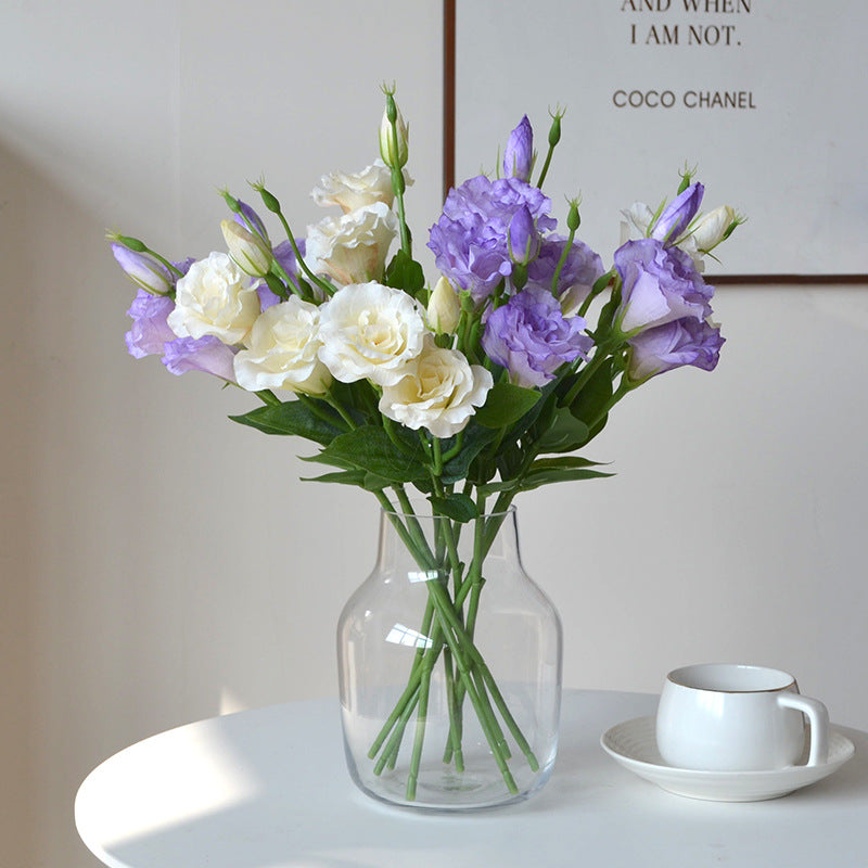 18 Inch Lisianthus Artificial Flower Stems, 10 Pcs Bulk Silk Stems for Wedding, Home Decor, Event Styling