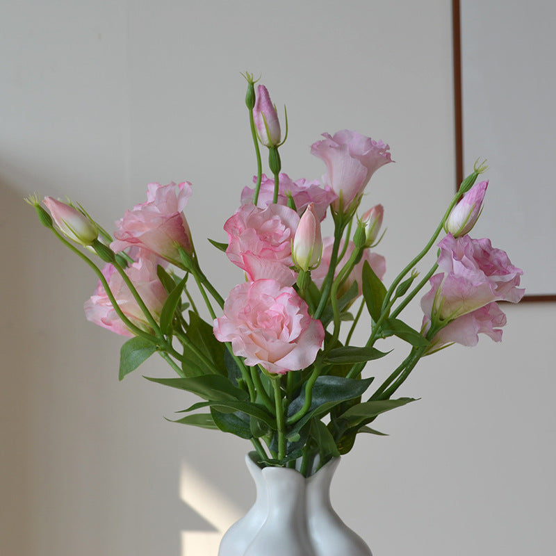 18 Inch Lisianthus Artificial Flower Stems, 10 Pcs Bulk Silk Stems for Wedding, Home Decor, Event Styling