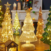 Bulk Lit Glass Tabletop Trees Christmas Decoration Set