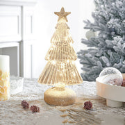Bulk Lit Glass Tabletop Trees Christmas Decoration Set