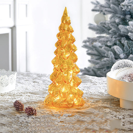 Bulk Lit Glass Tabletop Trees Christmas Decoration Set