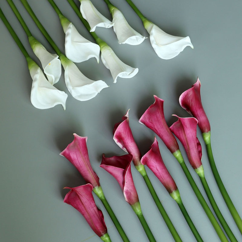 10 Pcs Extra Long 25.6" Calla Lily Bouquet Stems Artificial Real Touch Flowers