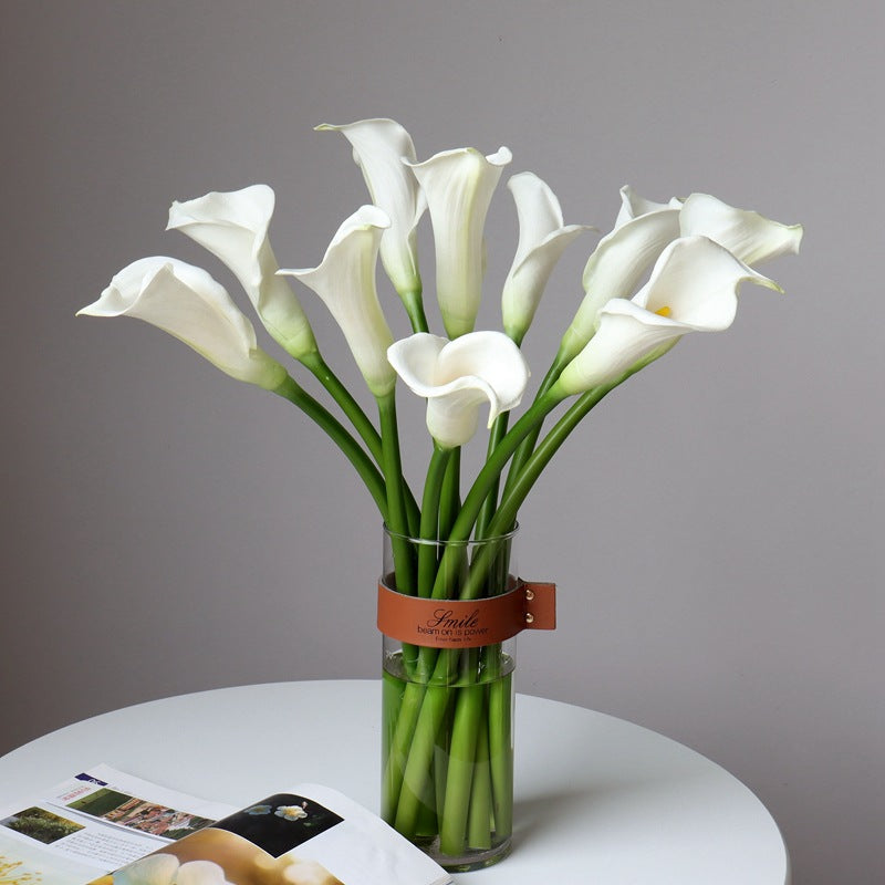 10 Pcs Extra Long 25.6" Calla Lily Bouquet Stems Artificial Real Touch Flowers