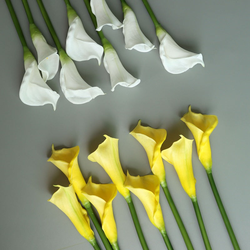 10 Pcs Extra Long 25.6" Calla Lily Bouquet Stems Artificial Real Touch Flowers