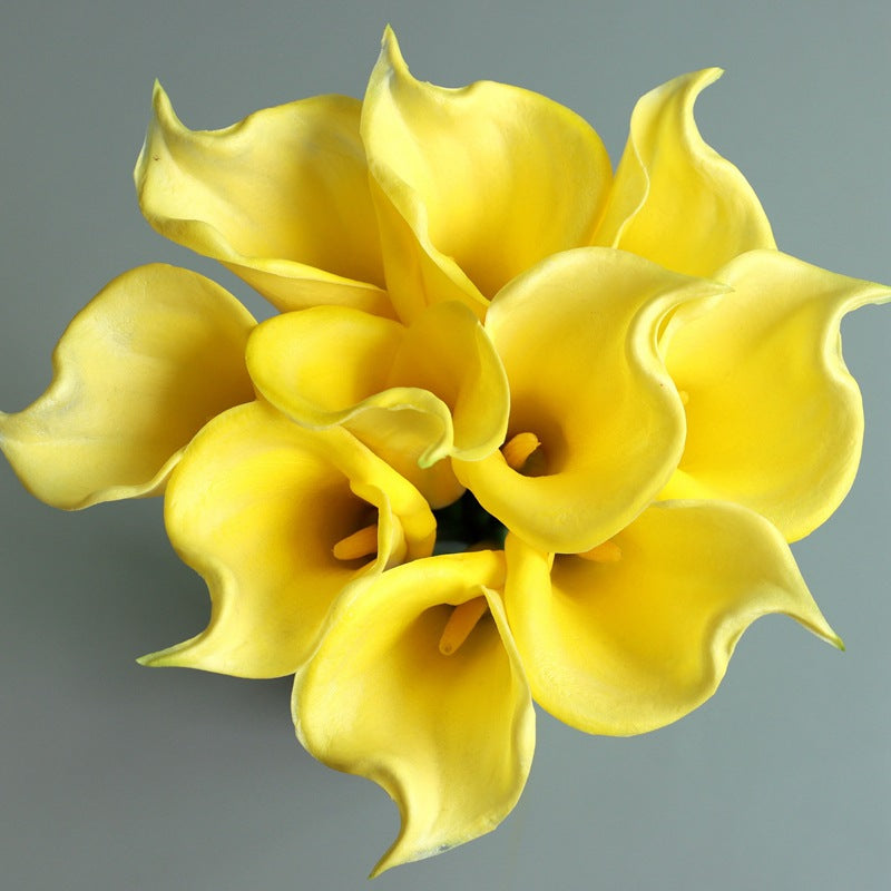 10 Pcs Extra Long 25.6" Calla Lily Bouquet Stems Artificial Real Touch Flowers