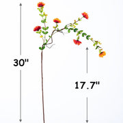3 Pcs Autumn Silk Daisy Spray Stems Curly Branches Artificial Flowers for Arrangement