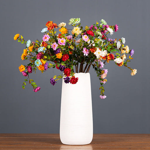 3 Pcs Autumn Silk Daisy Spray Stems Curly Branches Artificial Flowers for Arrangement