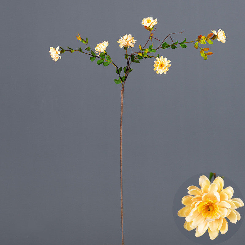 3 Pcs Autumn Silk Daisy Spray Stems Curly Branches Artificial Flowers for Arrangement