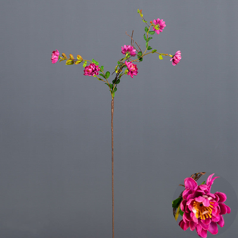 3 Pcs Autumn Silk Daisy Spray Stems Curly Branches Artificial Flowers for Arrangement