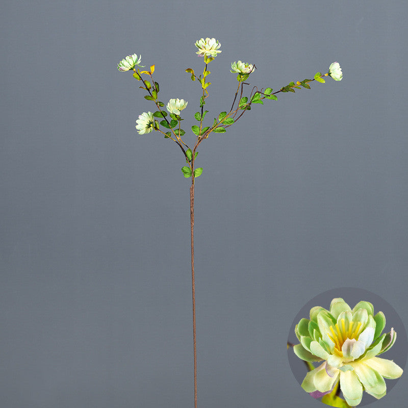 3 Pcs Autumn Silk Daisy Spray Stems Curly Branches Artificial Flowers for Arrangement
