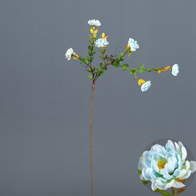 3 Pcs Autumn Silk Daisy Spray Stems Curly Branches Artificial Flowers for Arrangement