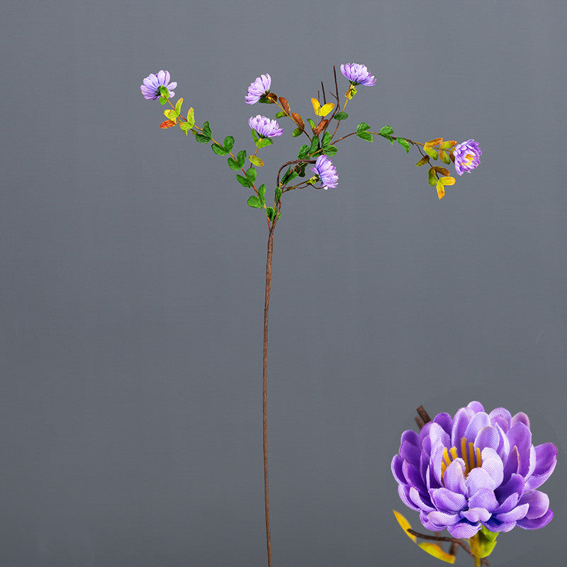3 Pcs Autumn Silk Daisy Spray Stems Curly Branches Artificial Flowers for Arrangement